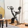 Foldable Stationary Exercise Bike with Resistance Bands