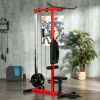 Lat Pulldown Machine with Dual Cable and Foot Flip-Up (Plate Loaded)