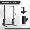 Squat Rack with Pullup Bar and Weight Tree