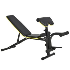 Adjustable Weight Bench with Preacher & Leg Curl / Leg Ext Attachments