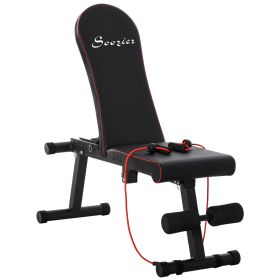 Adjustable Exercise Bench with Resistance Bands