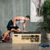 Wooden Adjustable Workout Bench with Dumbbell Rack