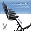 Foldable Stationary Exercise Bike with Resistance Bands