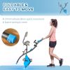 Foldable Stationary Exercise Bike with Resistance Bands