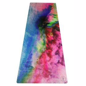 Suede & Natural Rubber Travel Yoga Mat (Color: Surreal)