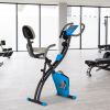 Foldable Stationary Exercise Bike with Resistance Bands