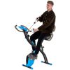 Foldable Stationary Exercise Bike with Resistance Bands